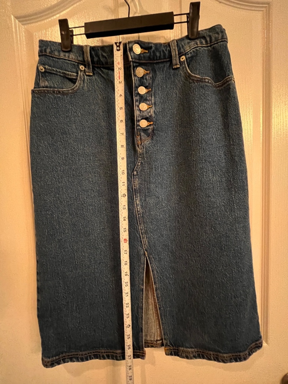 Banana Republic Denim Midi Skirt Size 10 - Picture 6 of 6